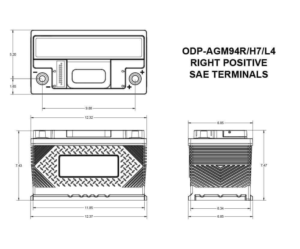 Odyssey Performance Series Group 94R (H7) Battery